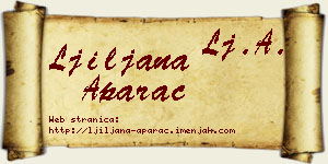 Ljiljana Aparac vizit kartica